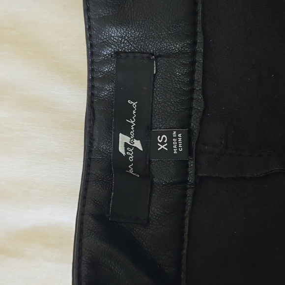 7 for all mankind faux leather black pants high rise ankle xs 7fam - Picture 4 of 8